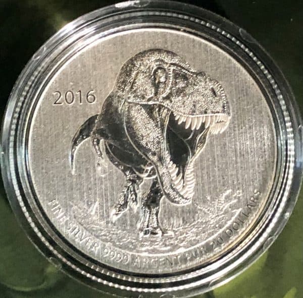 CANADA - Piece de 20 Dollars - Argent Fin - 2016 - TYRANNOSAURUS REX - 20$ POUR 20$