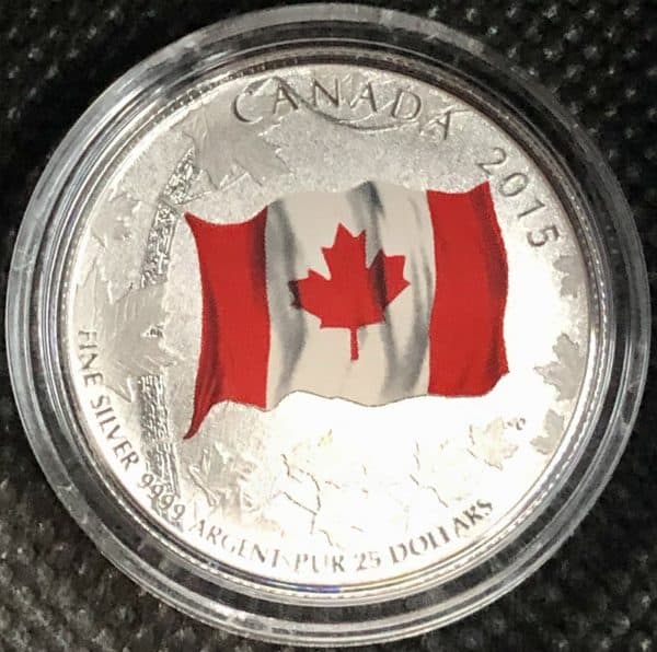 CANADA - Piece de 25 Dollars - Argent Fin - 2015 - LE DRAPEAU CANADIEN - 25$ POUR 25$