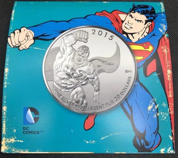 CANADA – Piece de 20 Dollars - Argent Fin – 2015 – SUPERMAN - 20$ POUR 20$