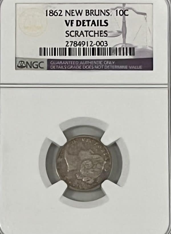 Canada - 10 cents 1862 Nouveau-Brunswick - Certifié VF