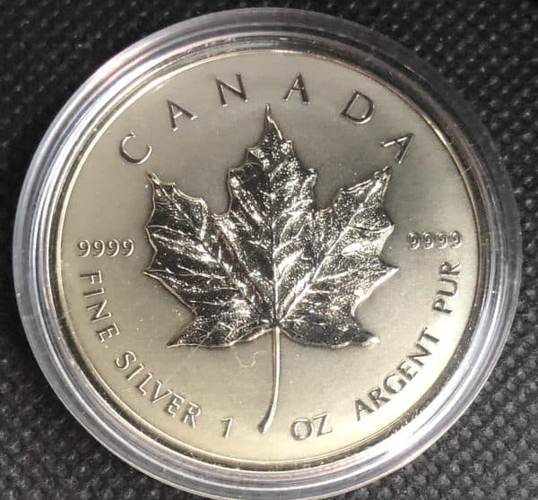 CANADA - Pièce de 5 Dollars - 1 oz en Argent Fin - Feuille D'Érable 2014