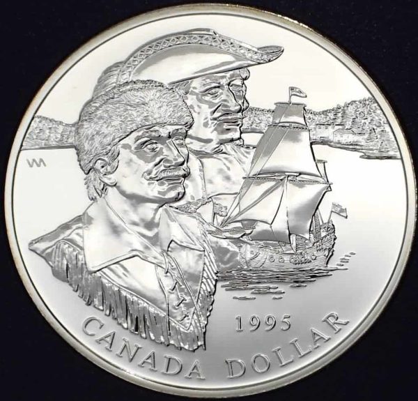 Canada - Dollar 1995 en Argent 325e Anniversaire de la Compagnie Baie d'Hudson - B.UNC