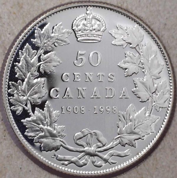 Canada - 50 Cents 1908-1998 Fini Brillant - Épreuve