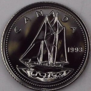 Canada - 1953 10-Cents NSF - Double 1953 - EF November 9, 2023