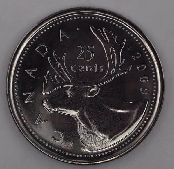 2009 Canada 25 cents NBU
