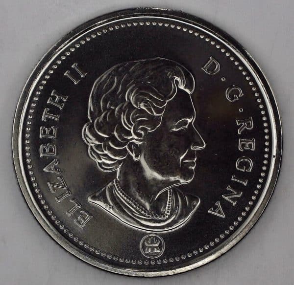 2011 Canada 25 cents NBU