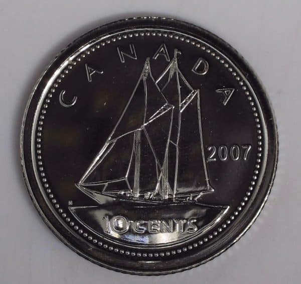 2007 Canada 10 Cents 7 Courbé NBU