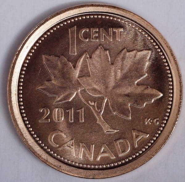 2011 Canada 1 Cent Non Magnétique NBU